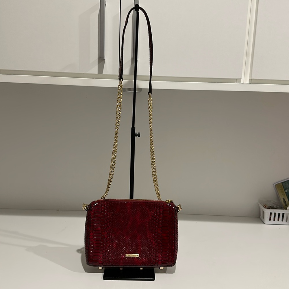Rebecca Minkoff, Crossbody, snake skin burgundy red